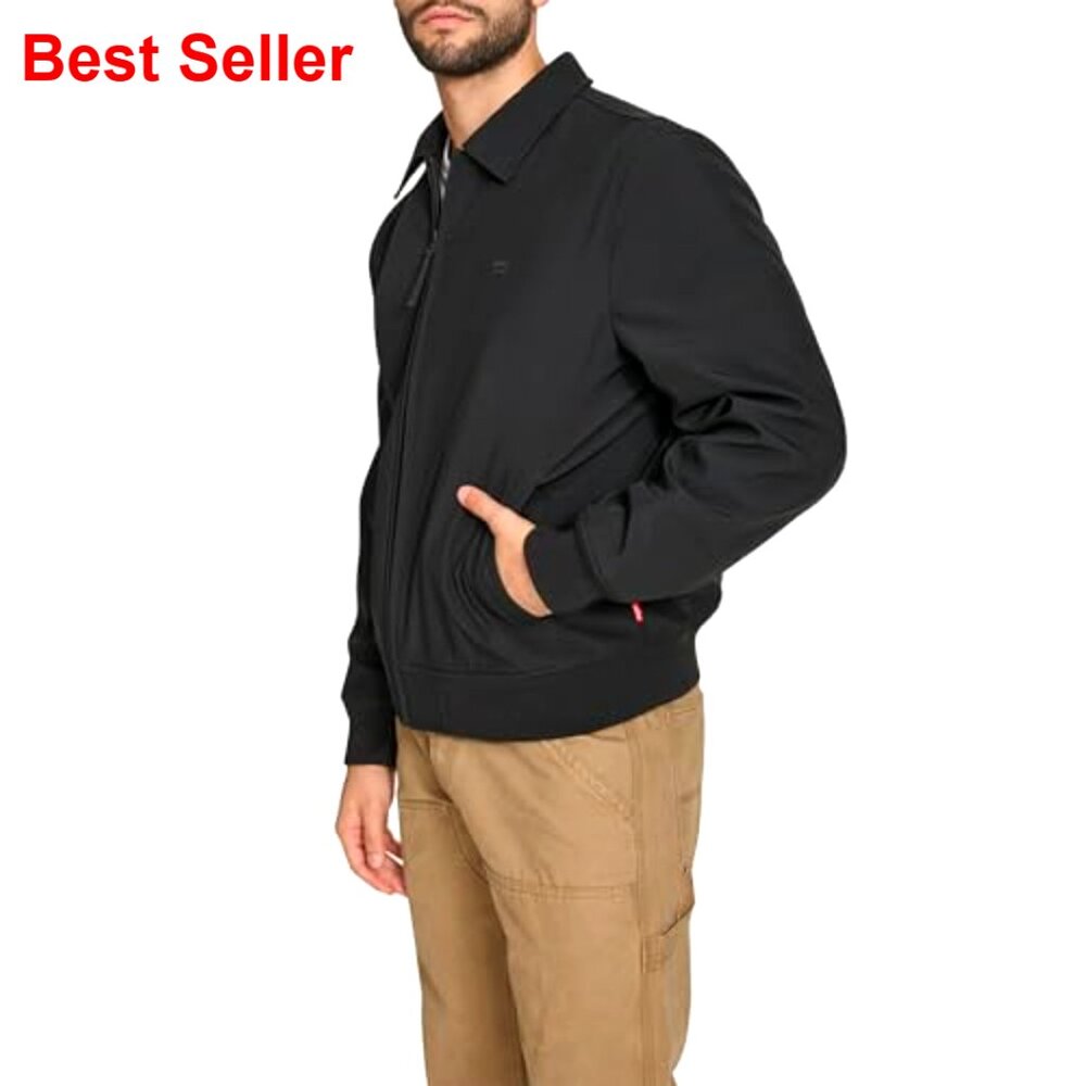 Lightweight Softshell Varsity Rib Knit Bomber Jac… - image 3